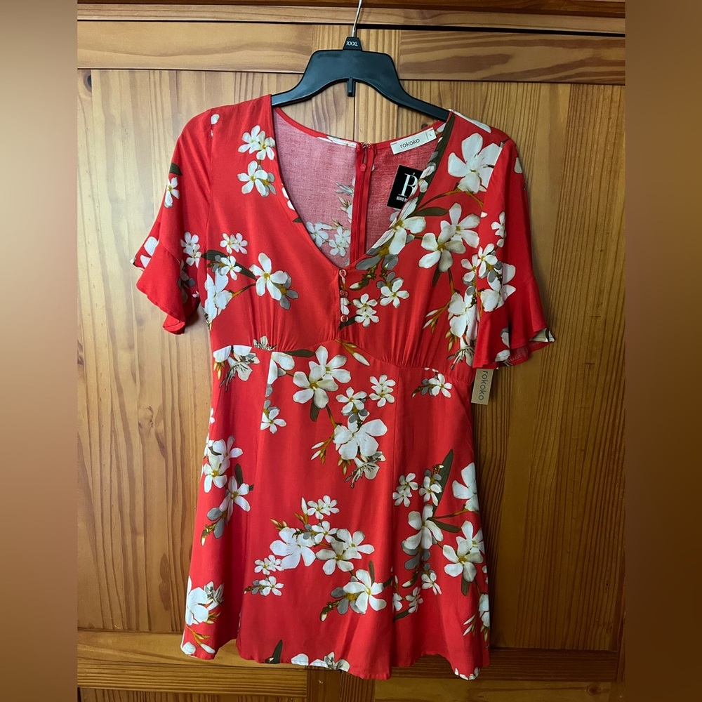 Rokoko Red Floral Dress